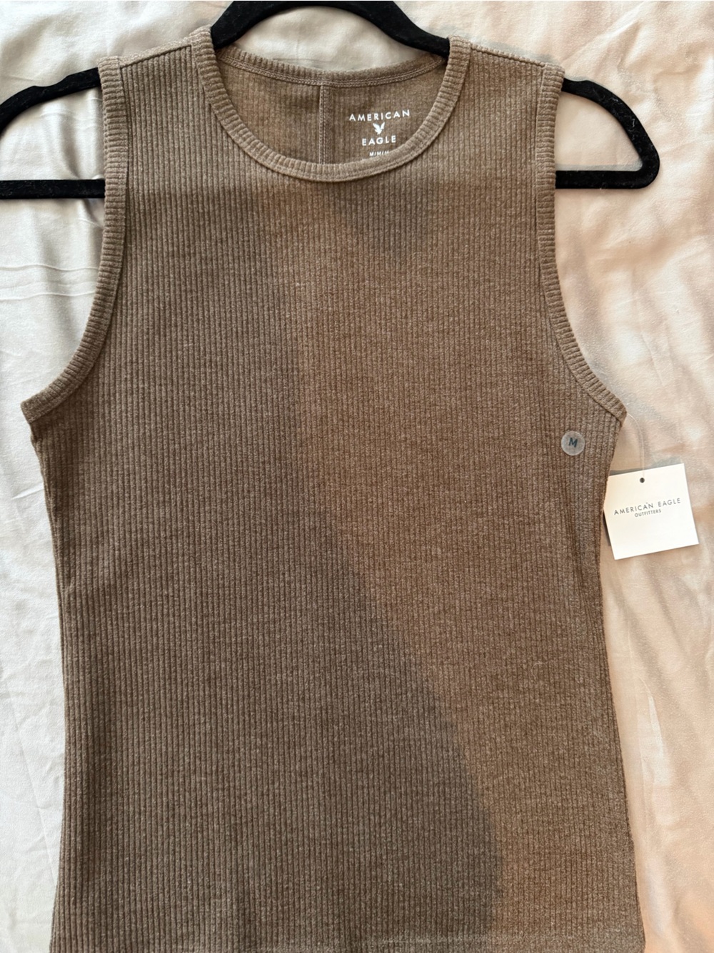 American Eagle Outfitters Ribbed Tank Top - Brown
